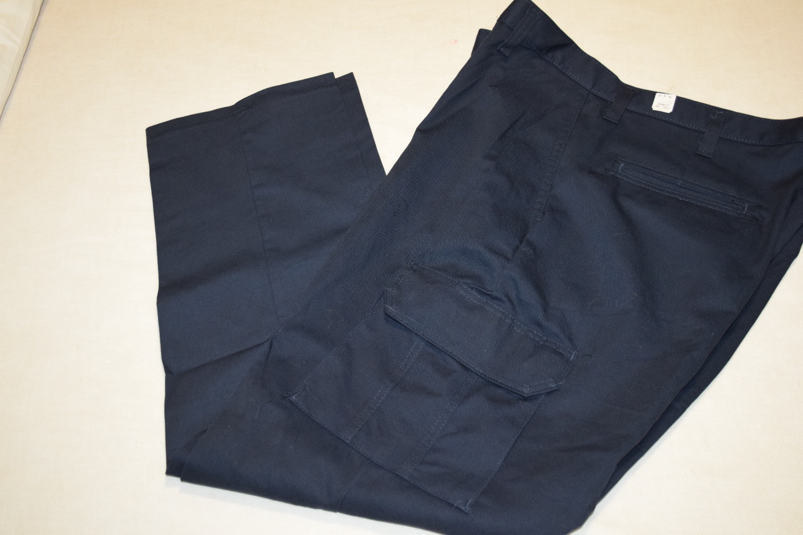 CINTAS COMFORT FLEX NAVY BLUE CARGO WORKS PANTS 270-20, 34x34, 40x32