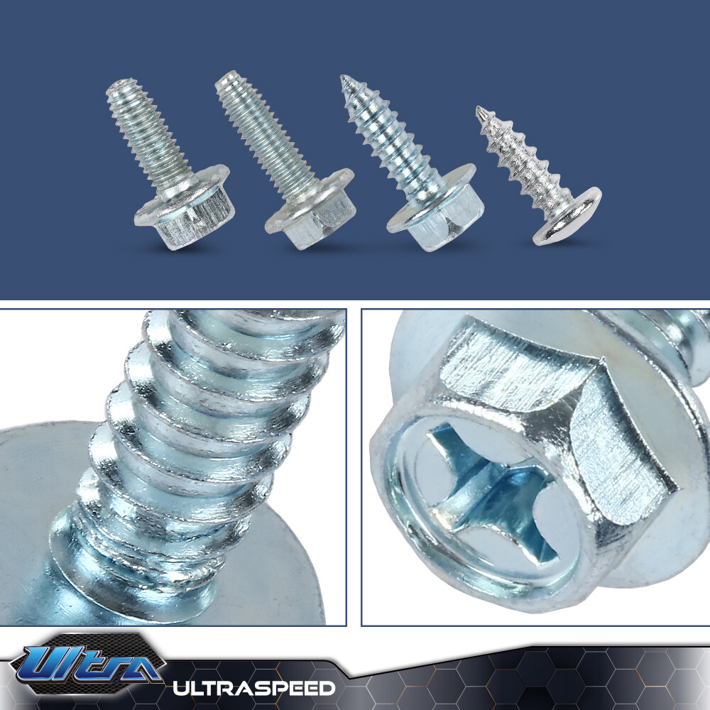 800 PCS License Plate Screws Fit For Auto Dealers (100 Each / 8 Different)