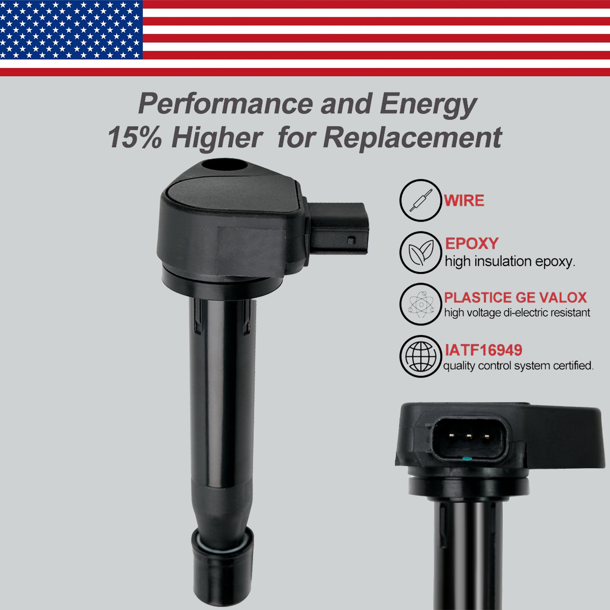 6X OEM Ignition Coil & 6 Iridium Spark Plug For Honda Accord Odyssey Acura UF242