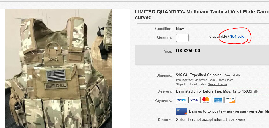 Multicam Tactical Vest Plate Carrier With Plates- 2 8x10 curved Plates