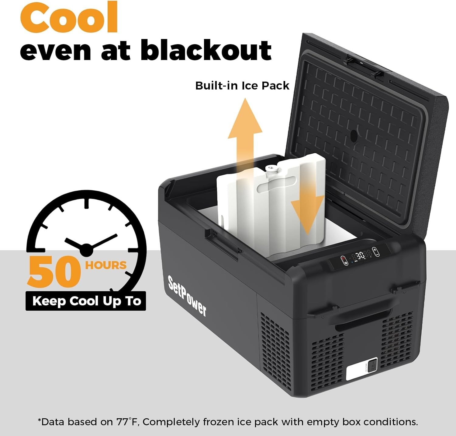 12 Volt Car Refrigerator Portable Freezer 21QT Truck RV Fridge APP Control