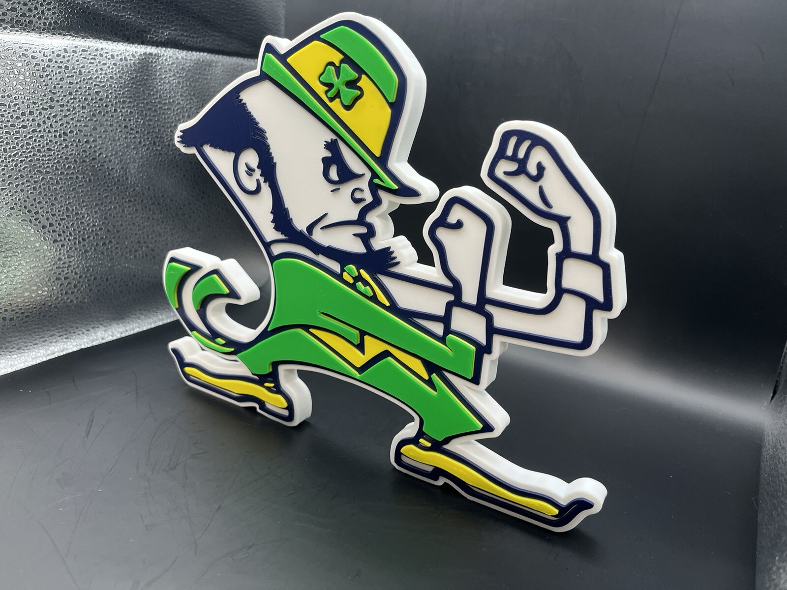 Notre Dame Fighting Irish Logo Sign Display | 3D Wall Desk Shelf Art