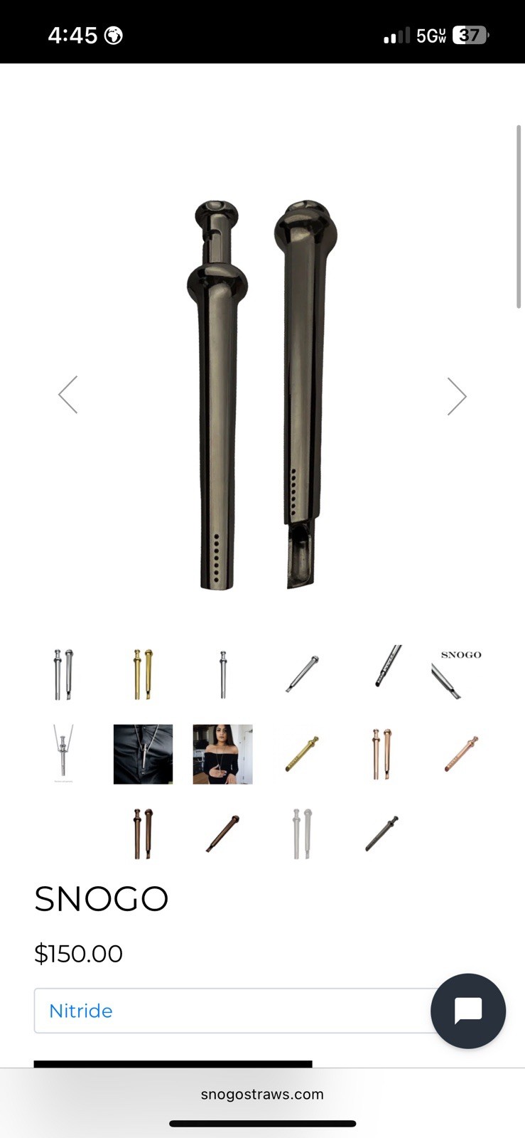 Snogo Bump Straw Standard Nitride Design. Brand New