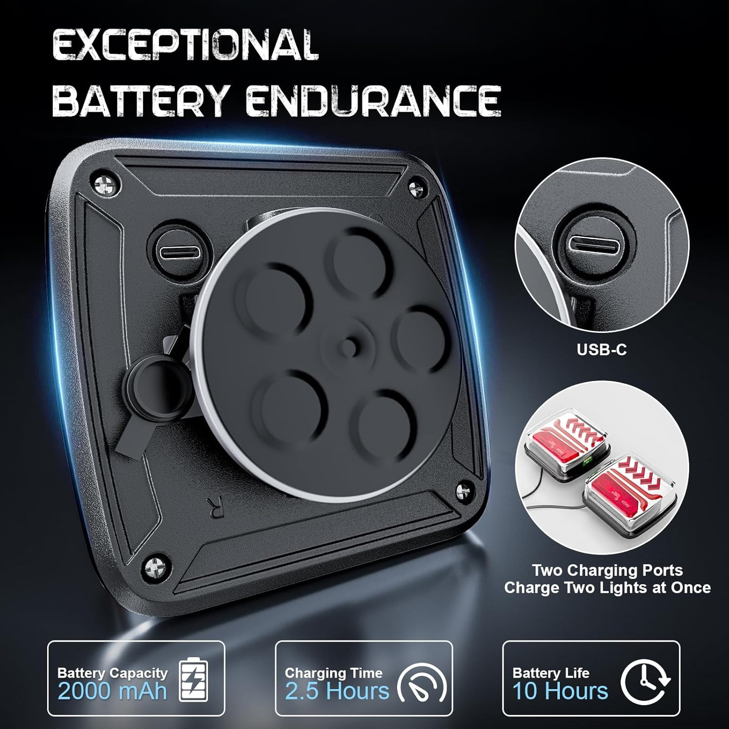 Wireless Trailer Lights Magnetic Rechargeable Tow Light LED Kit for Trailer RV