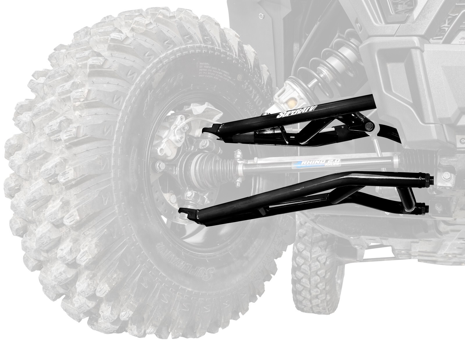 SuperATV High Clearance Forward Offset A Arms for Polaris RZR XP 1000 - BLACK