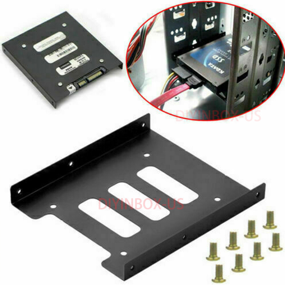 2.5" to 3.5" Bay SSD Metal Hard Drive HDD Mounting Bracket Adapter Dock / Tray