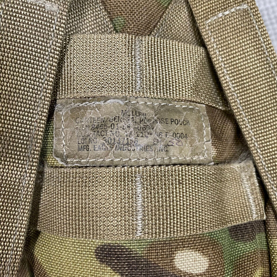 DAMAGED - Army 1 QT General Purpose Canteen Pouch Molle II Multicam OCP Woodland