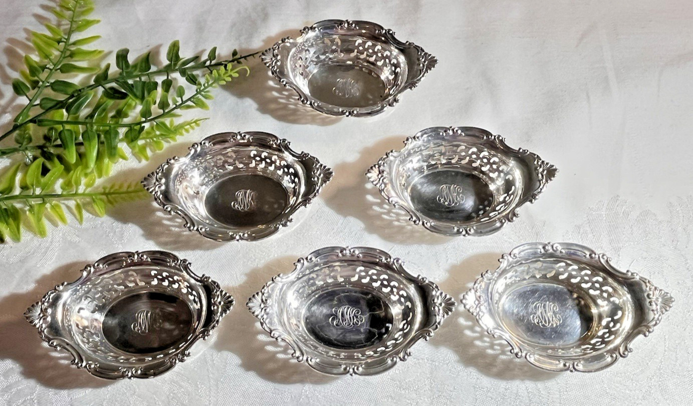 ONE Gorham Sterling Silver Nut Dish 23.5 Gr W/Mono. 3-3/4" X 2-1/2". A 4780