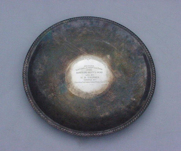 Arizona national livestock show Hereford cow cattte trophy 1966 Herald B Thurber