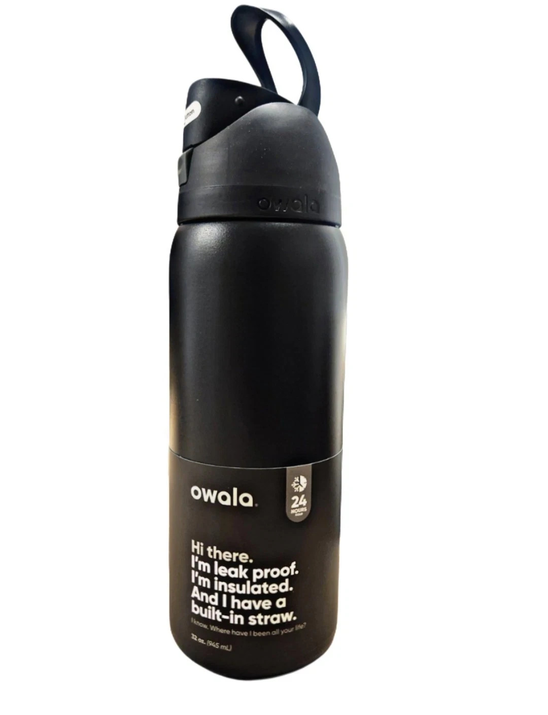 Owala FreeSip 32oz Stainless Bottle Leak-Proof Black