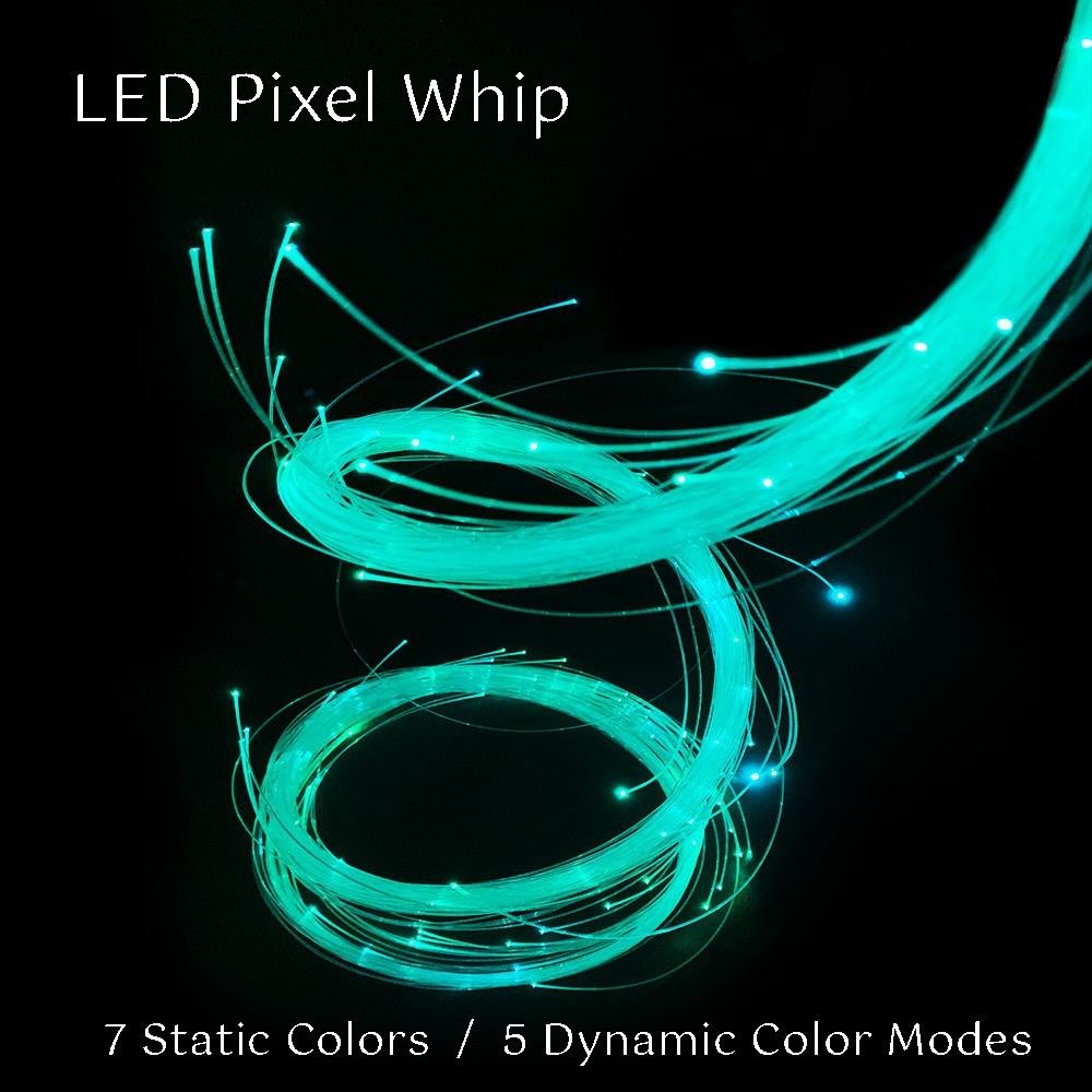 Pixel Whip - LED Whip - Fiber Optic Whip - Flow Arts Toy - USB Rechargeable