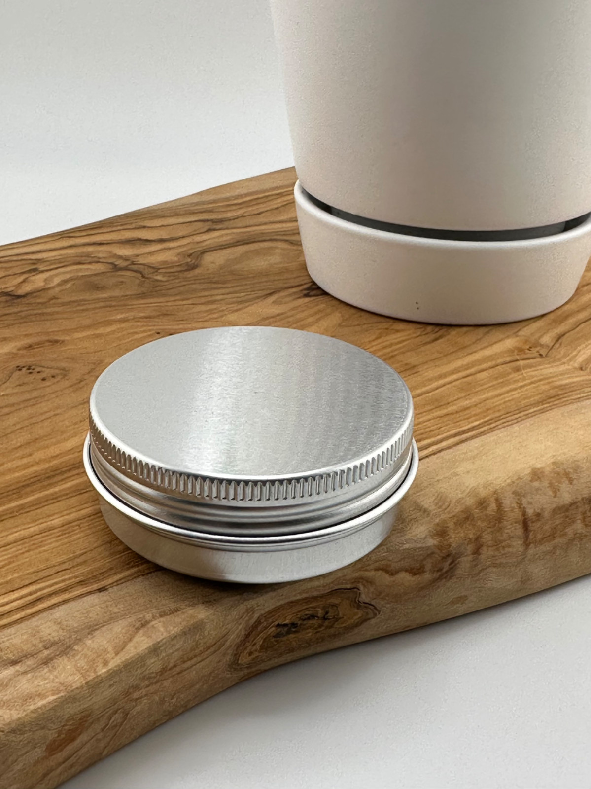 1oz 30ml Aluminum Tin Container Screw Top Metal Storage Jar