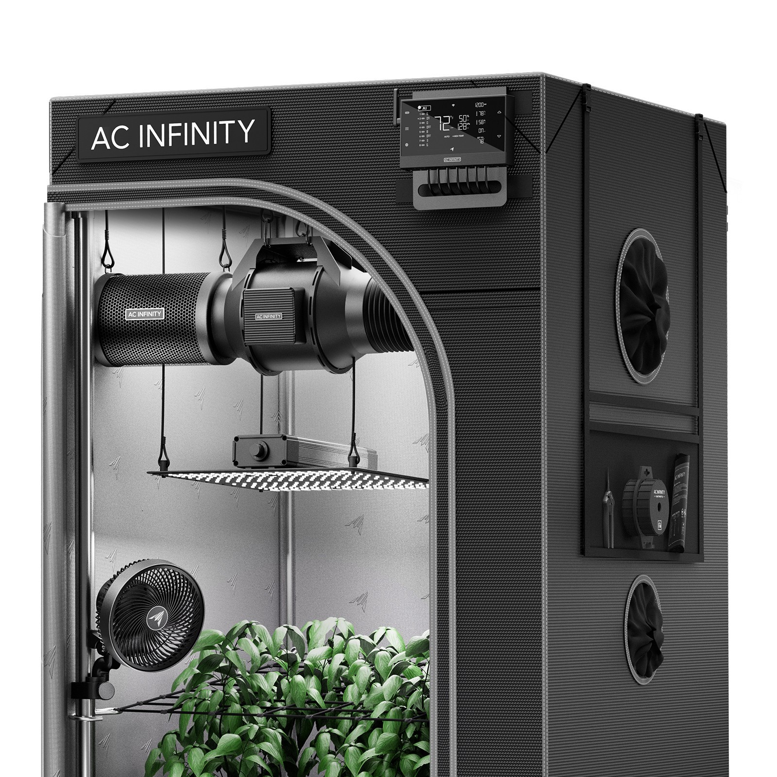 Advance Grow Tent System 2x4, 2-Plant Kit, WiFi-Integrated Controls, 24x48x72"