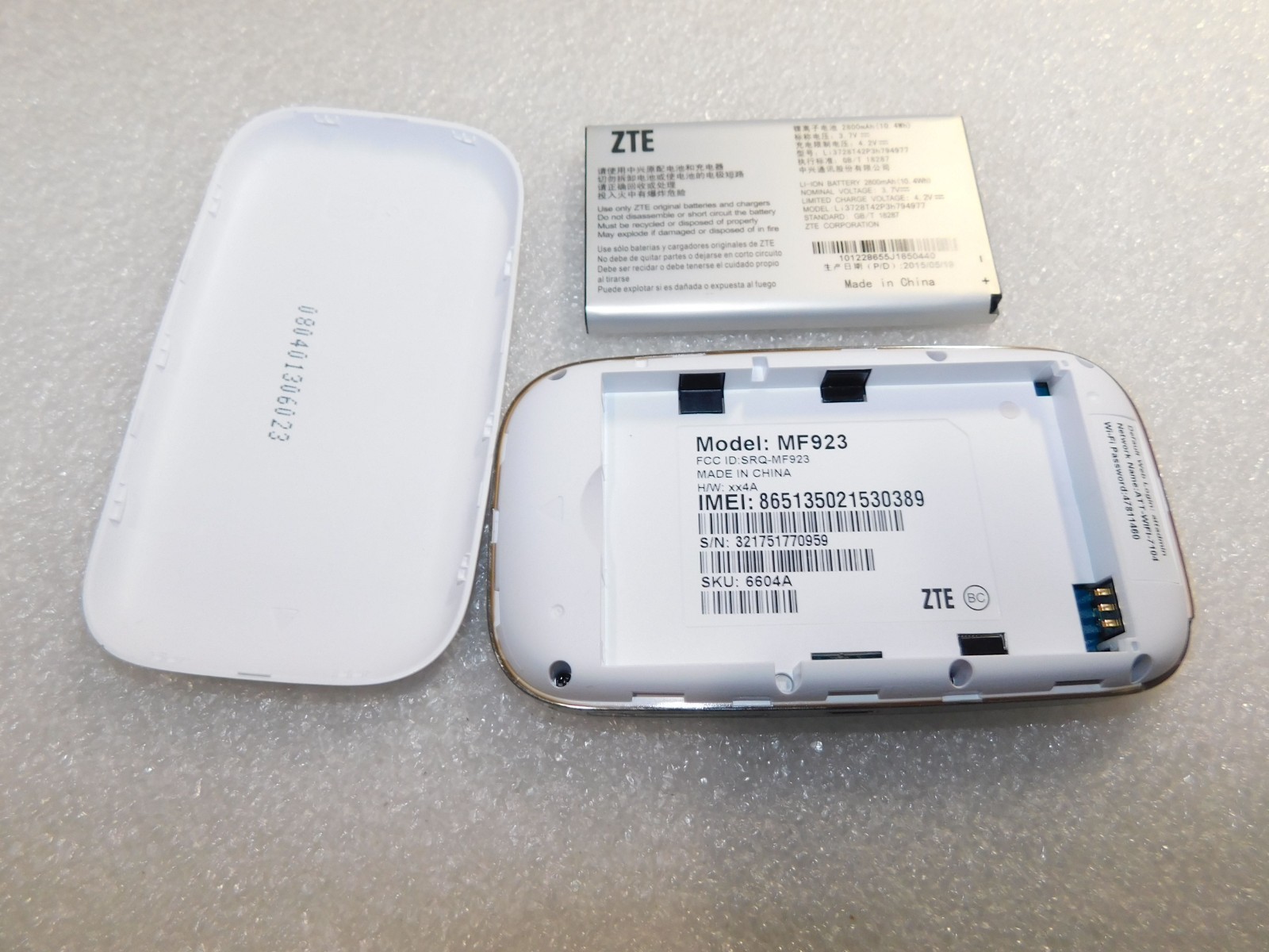 AT&T MiFi MF923 4G LTE Mobile Hotspot Wireless Modem WIFI