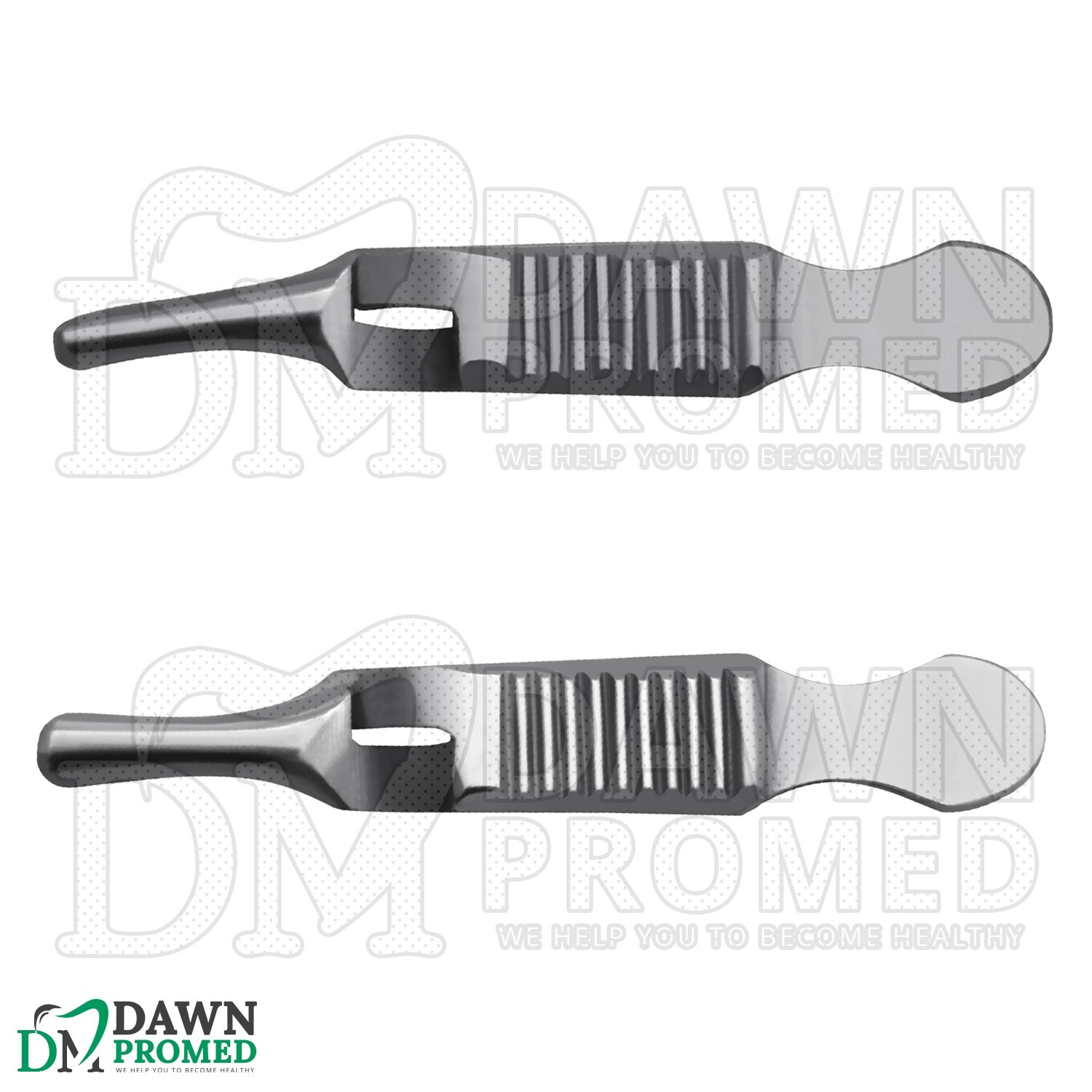 2 Pcs Debakey Bulldog Clamp 1.5" Straight & Curved Atraumatic Forceps Set