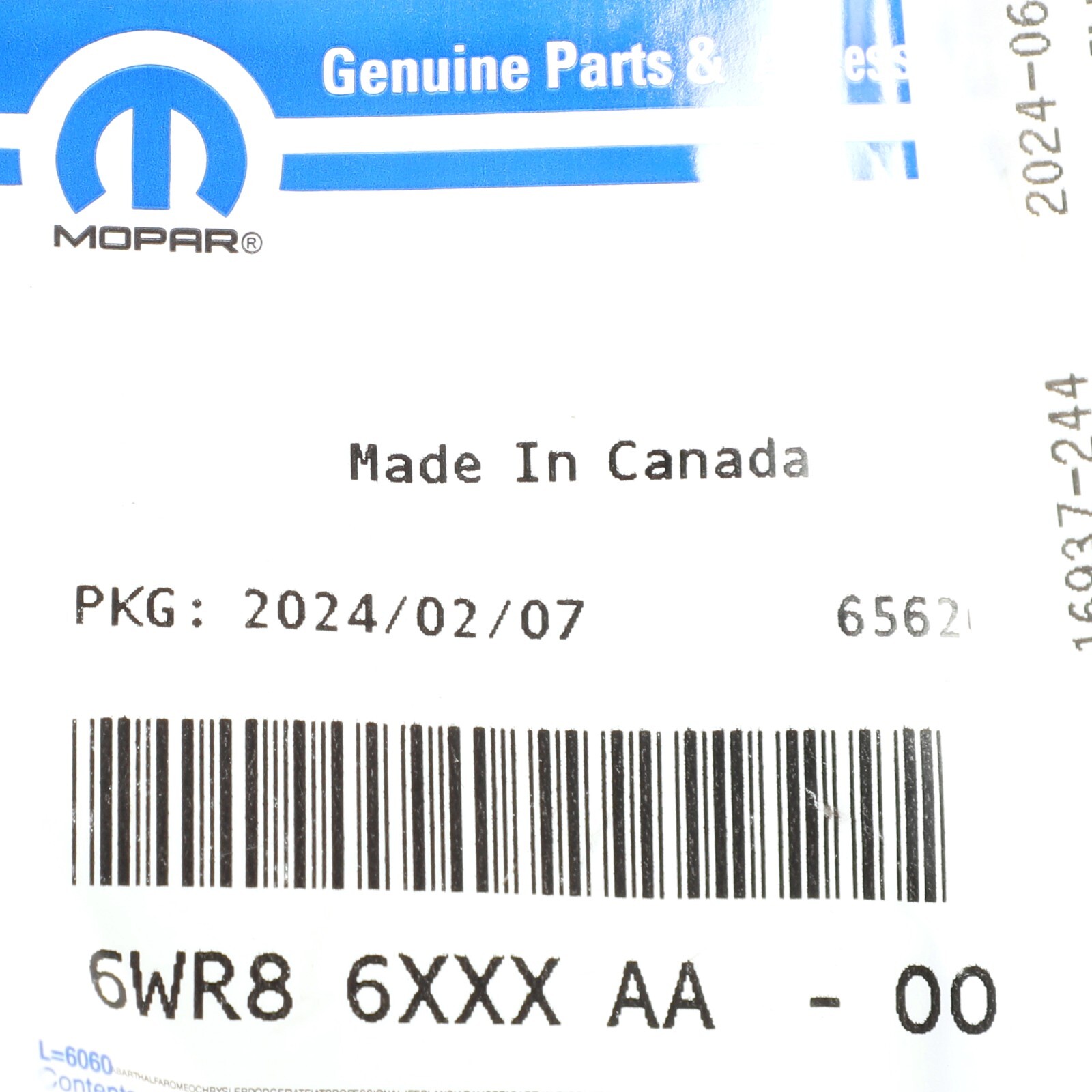 20-24 PACIFICA VOYAGER ADAPTIVE CRUISE CONTROL COVER GENUINE MOPAR 6WR86XXXAA