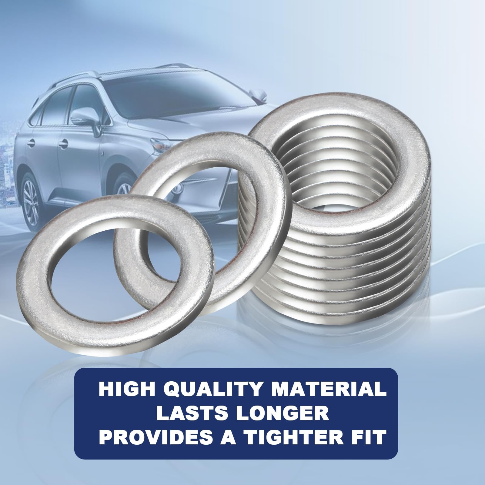 24PCS Oil Drain Plug Gasket Washer Aluminum M14 Crush Washer Oil Drain Plug P...