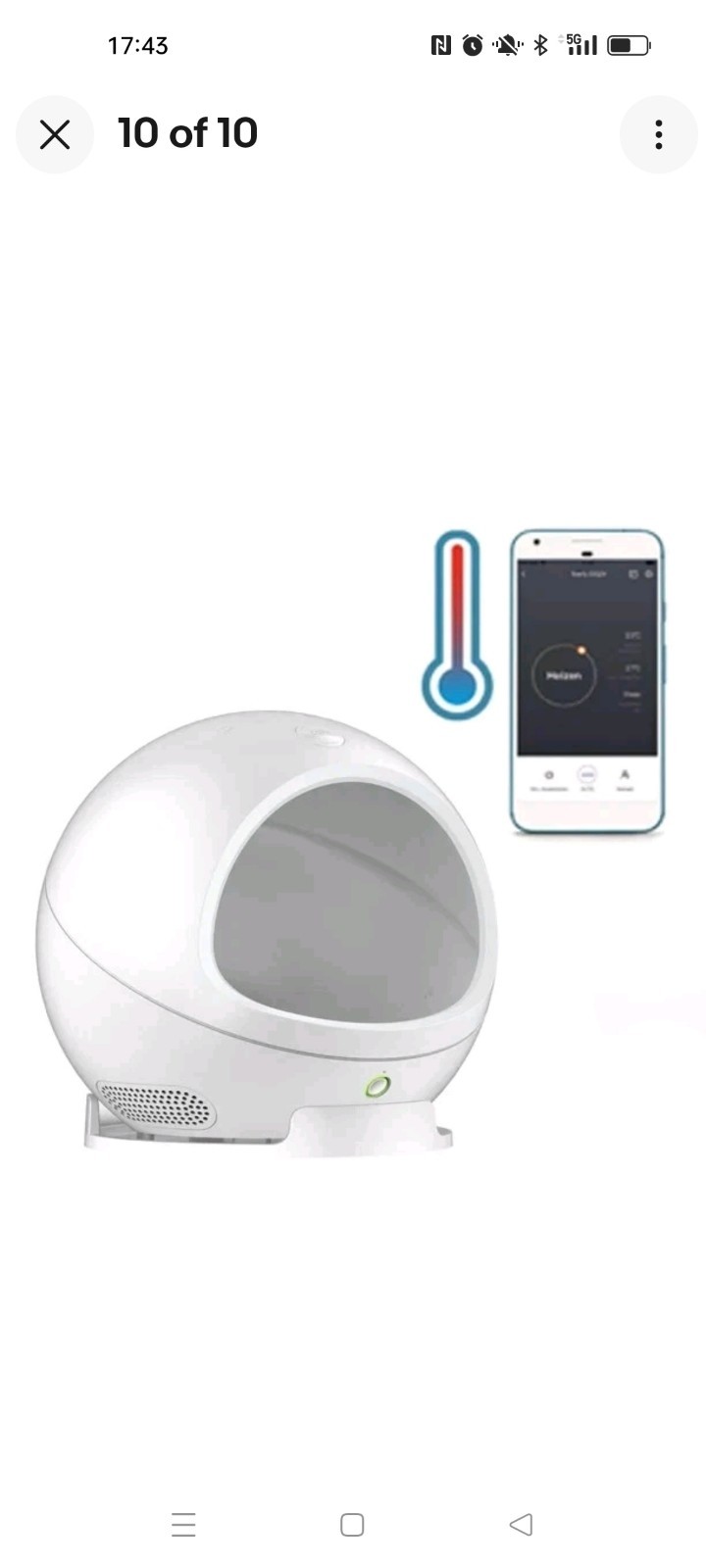 PETKIT P810 Cozy SMART PET HOUSE WHITE HEATED COOLED INDOOR CAT/DOG BED .