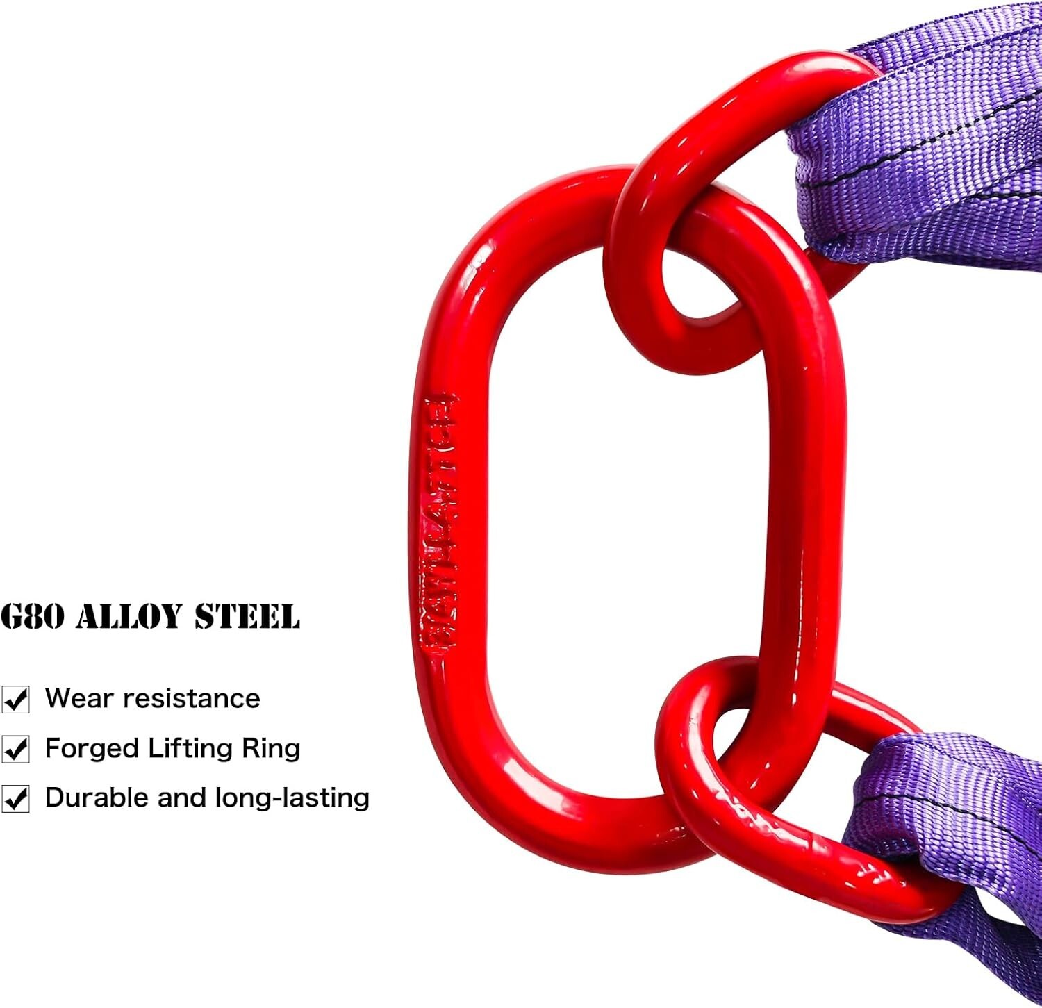 Four Leg Bridle Web Sling 7ft 6600lbs Lifting Slings with G80 Grab Hooks