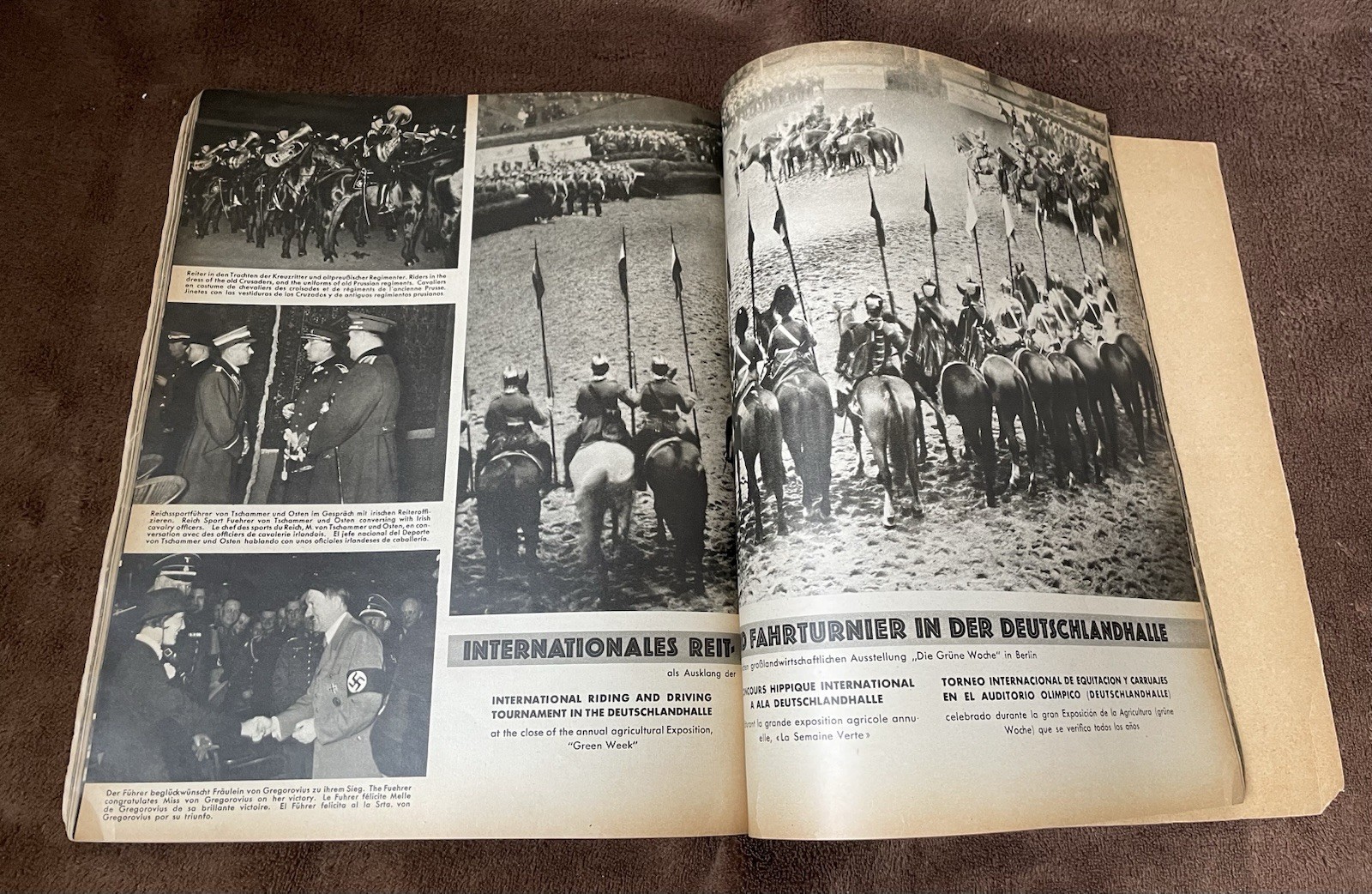 Original Heinrich Hoffman 1936 Berlin Olympics Photo Book - Nazi Party Leaders
