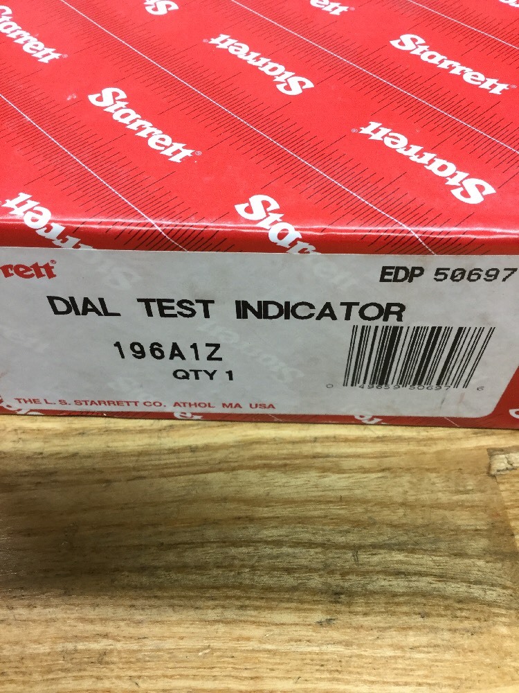 Starrett 196A1Z Dial Test Indicator Kit Universal Back Plunger w/ case USA