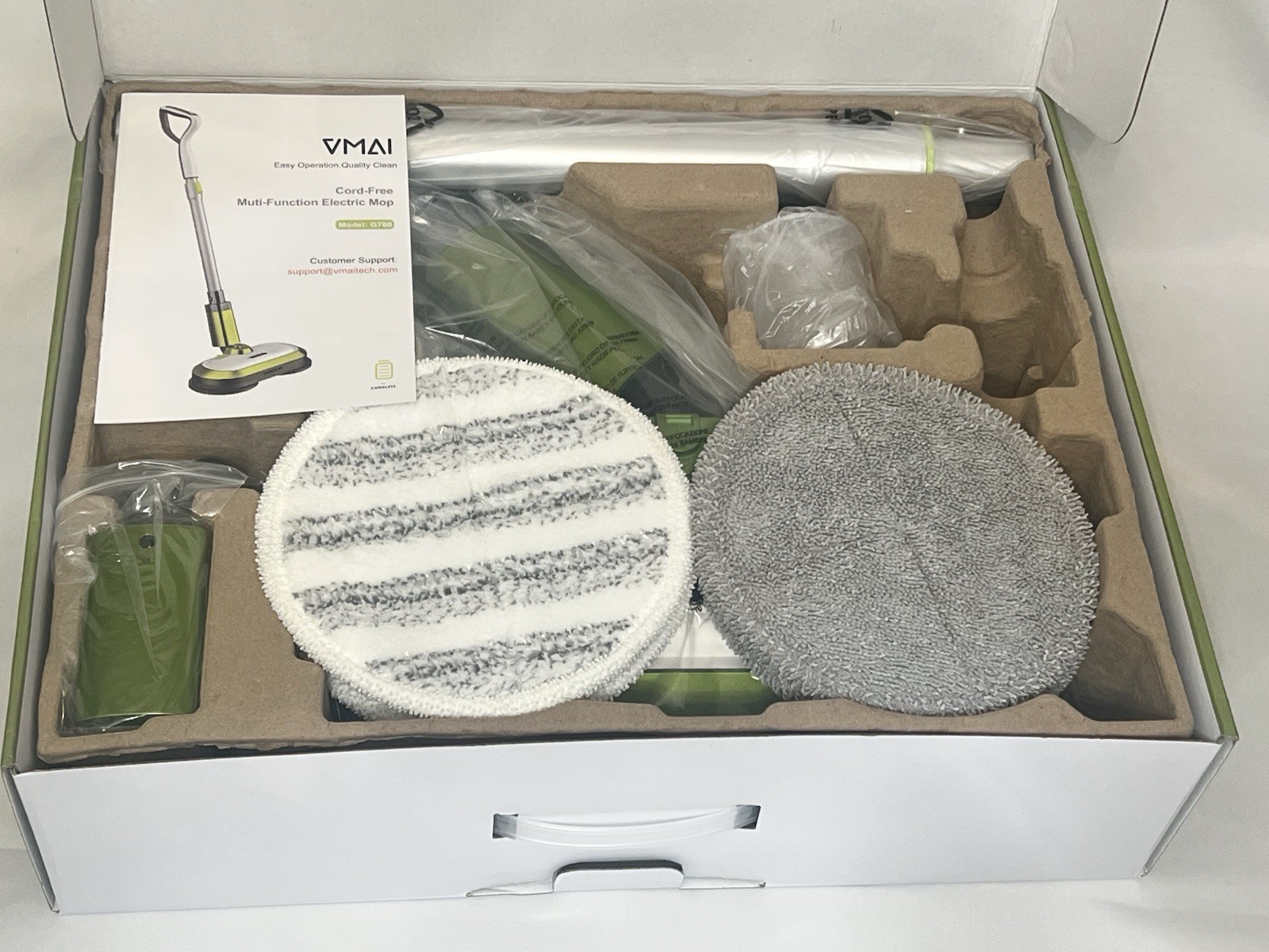 Cordless Electric Mop with Water Spray VMAI G700 Floor Cleaner Scrubber Polisher