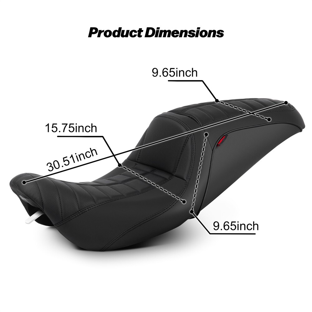 Black Stitch Front Rear Seat For Harley Road King Street Glide Models 1997-2007