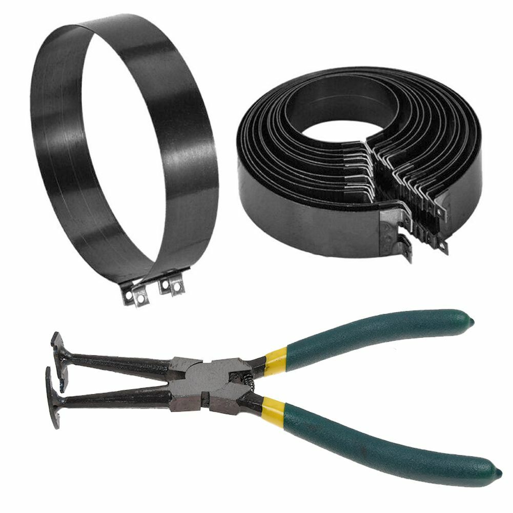 Motorcycle Piston Ring Compressor Cylinder Installer Tool Kit w/ Pliers &14 Band
