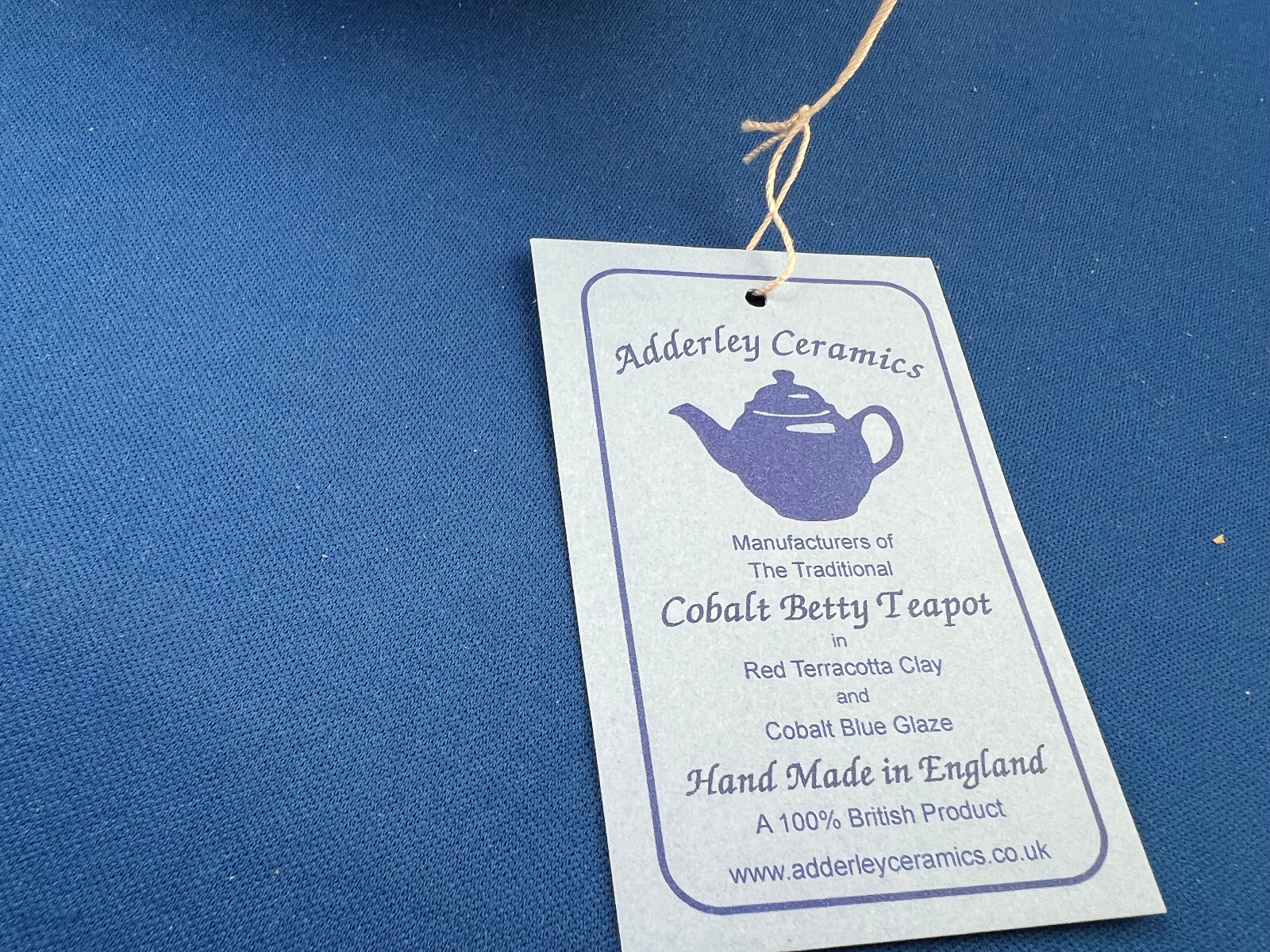 GENUINECOBALT BETTY, Red Clay, Rockingham Glaze, 6 Cup Tea Pot, MADE IN ENGLAND