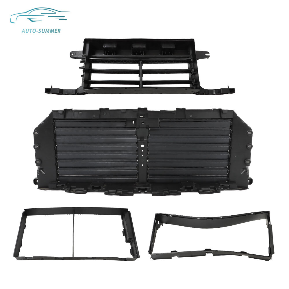 Radiator Grille Air Shutter Control Upper & Lower Black For 2021-2023 Ford F-150