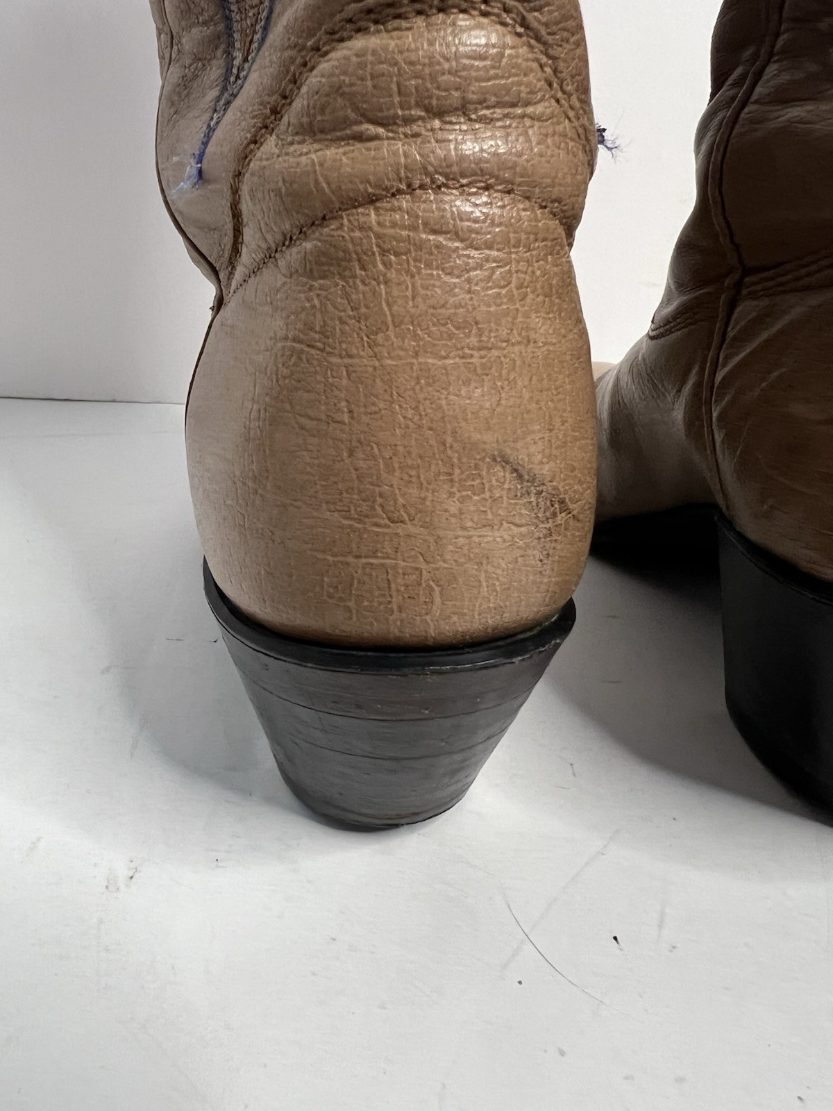 Panhandle Slim Vintage Tan Embroidered Cowboy Boots Size 7A