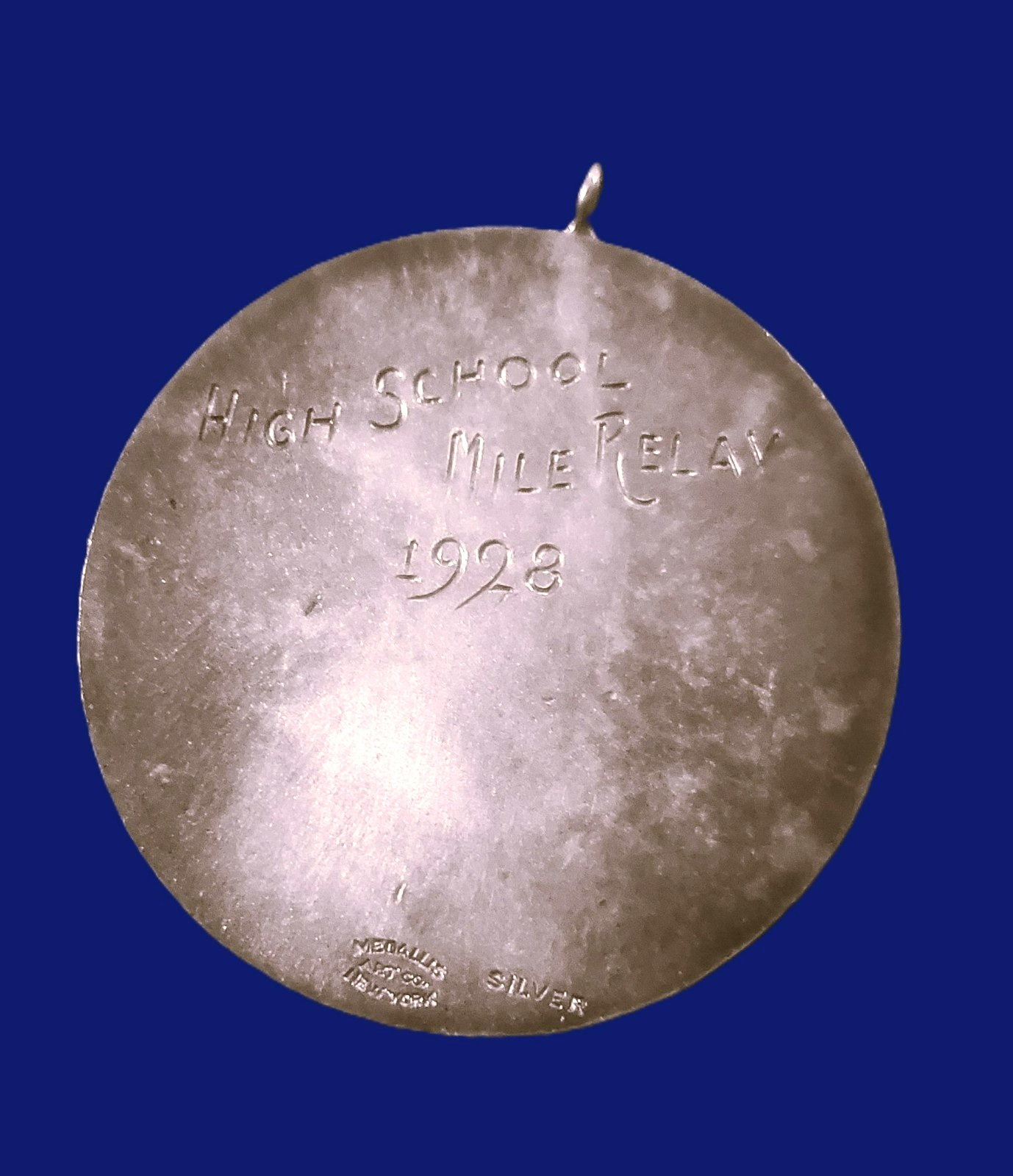 1928 UNIV OF PENNSYLVANIA RELAY CARNIVAL SILVER MEDAL ~ MEDALLIC ARTS MALE NUDES