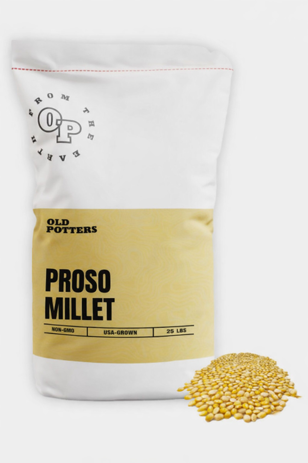 Old Potters Wildlife White Millet Non-GMO USA Grown Attracts Birds 25 lb
