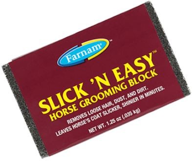 Farnam Slick 'N Easy Horse Grooming Block Removes Loose Hair/Dust/Dirt - 3 Pack