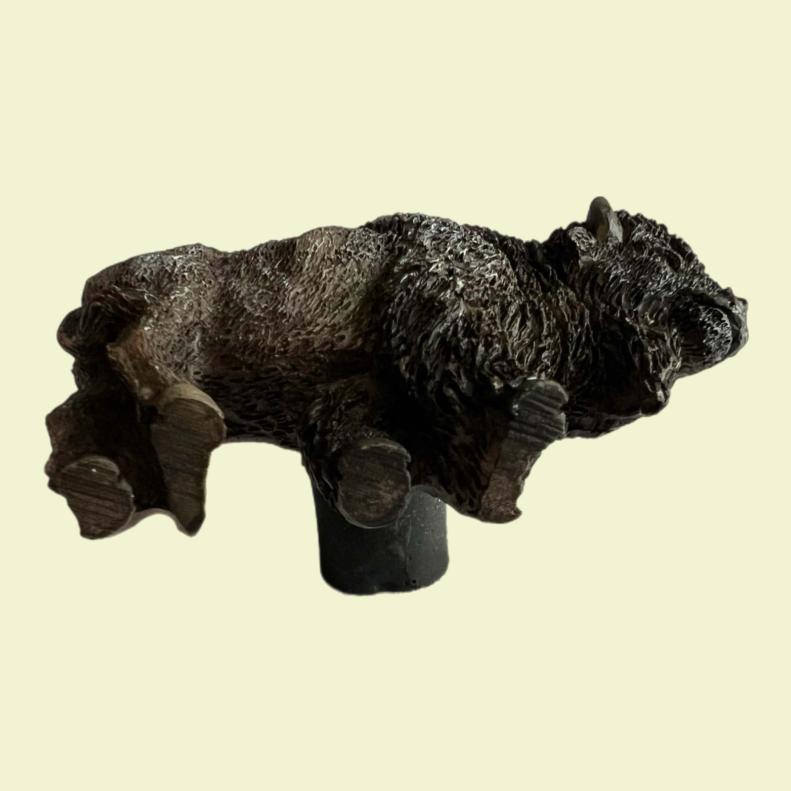 Buffalo Bison Drawer Pull Cabinet Knob Western Ranch Resin Hardware 2.8 in
