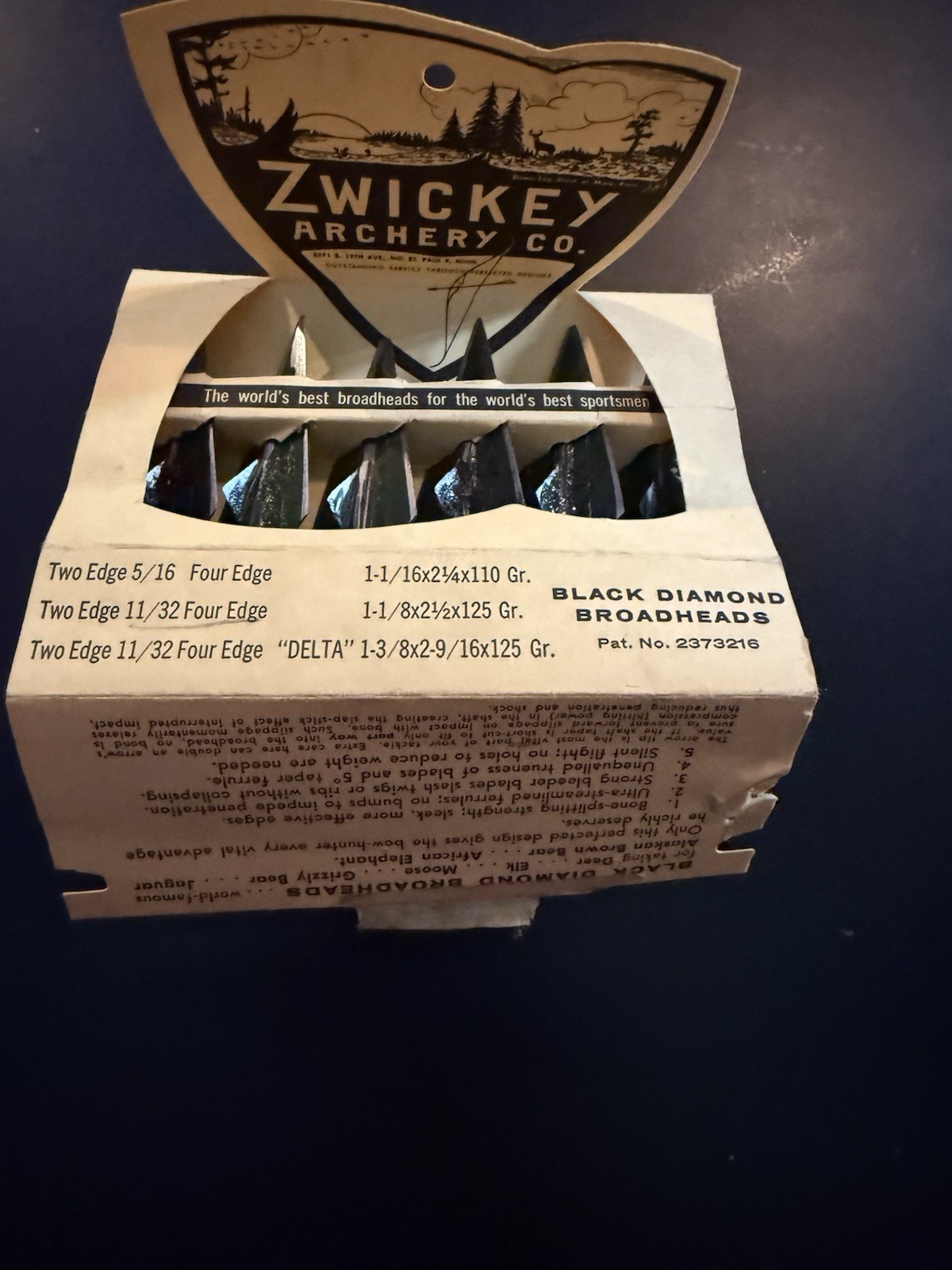 Zwickey Black Diamond Broad-heads Two Edge 11/32 Four Edge New Old Stock Rare 6
