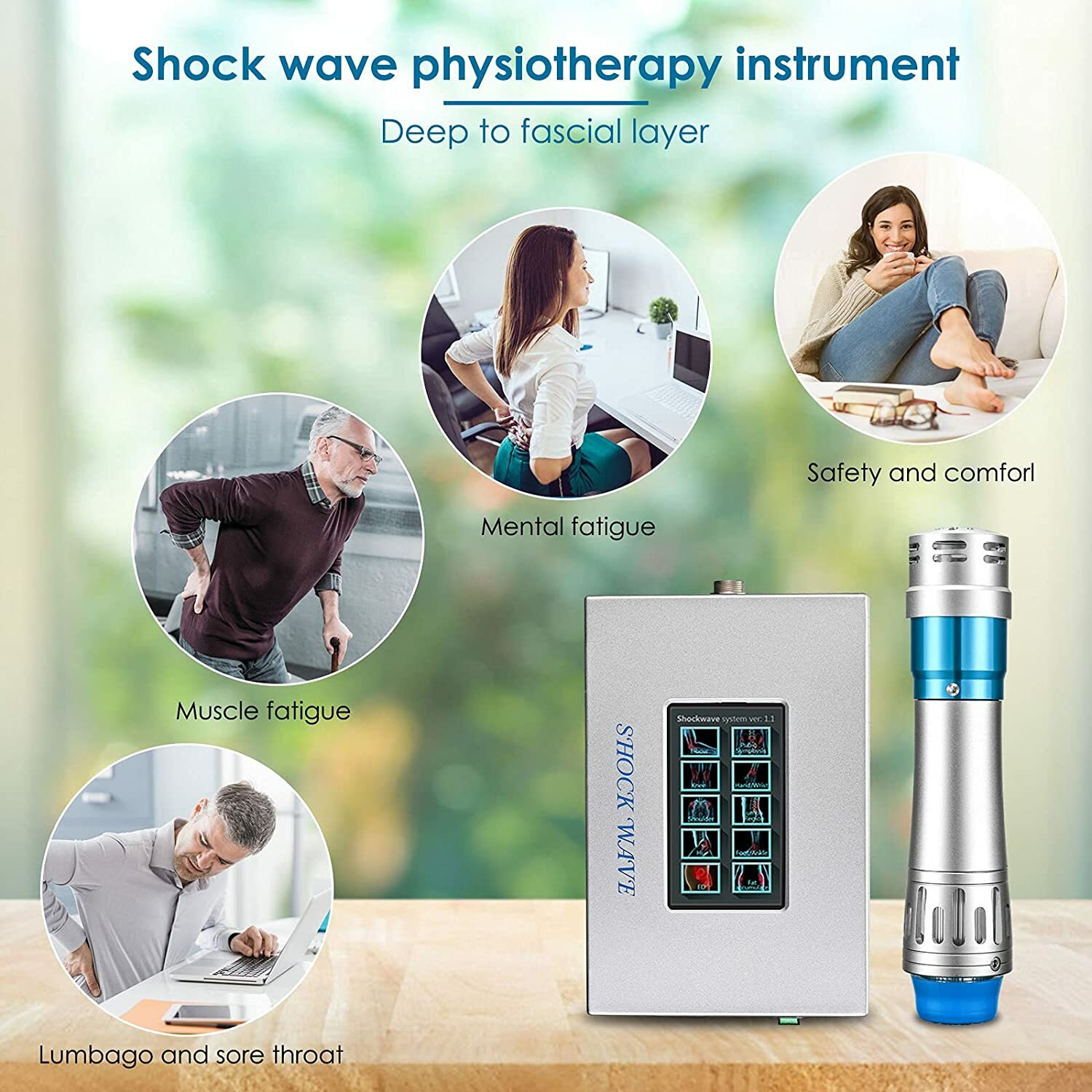Focused Shockwave Therapy Machine Shock Wave Body Massager Pain Relief Treatment