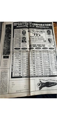 1972 Trenton NJ Weekly Newspaper Photograph: Becton at Fort Dix & Black History