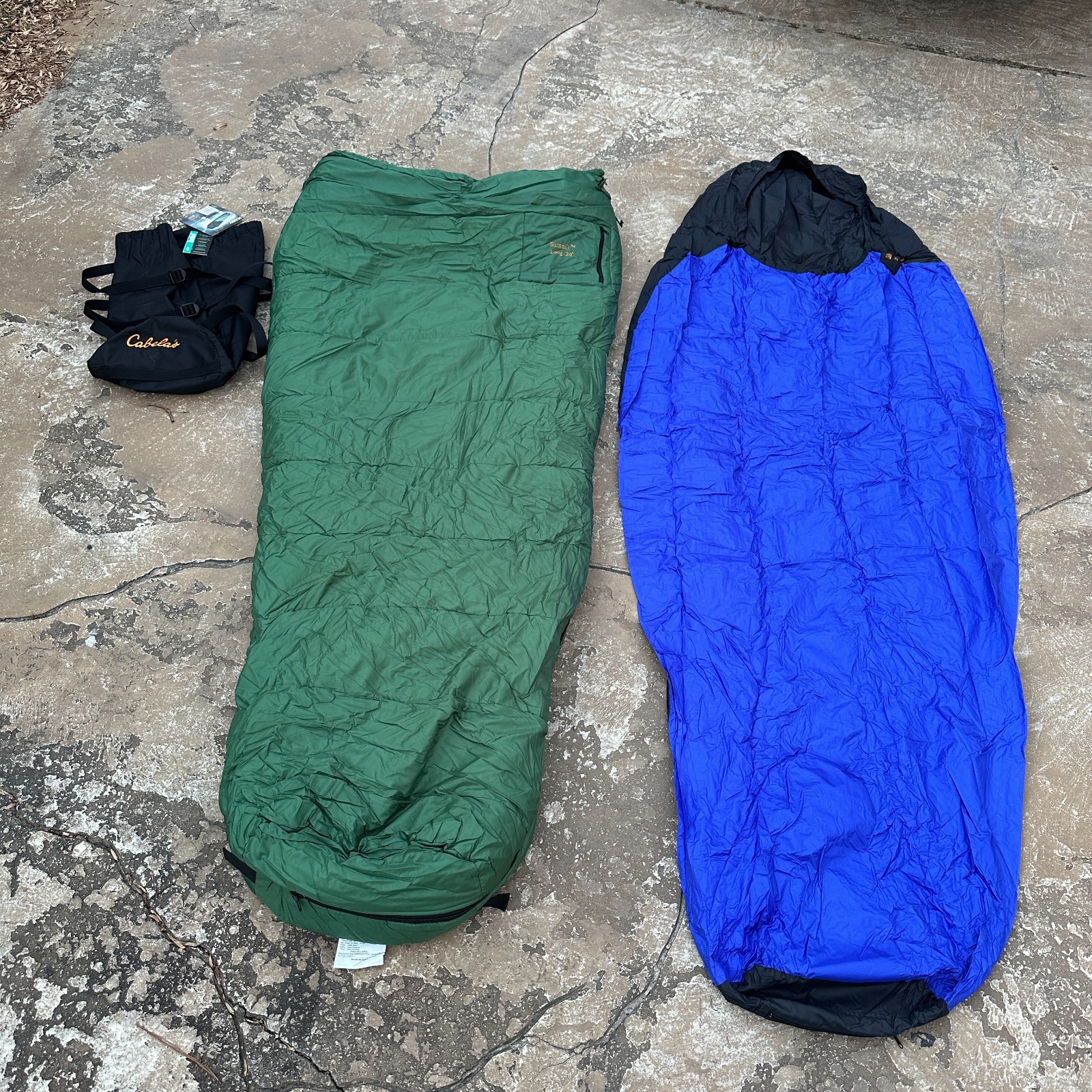 NWT Cabela's Summit Mummy Green Sleeping Bag 36"x90" w/ Bivy Cover