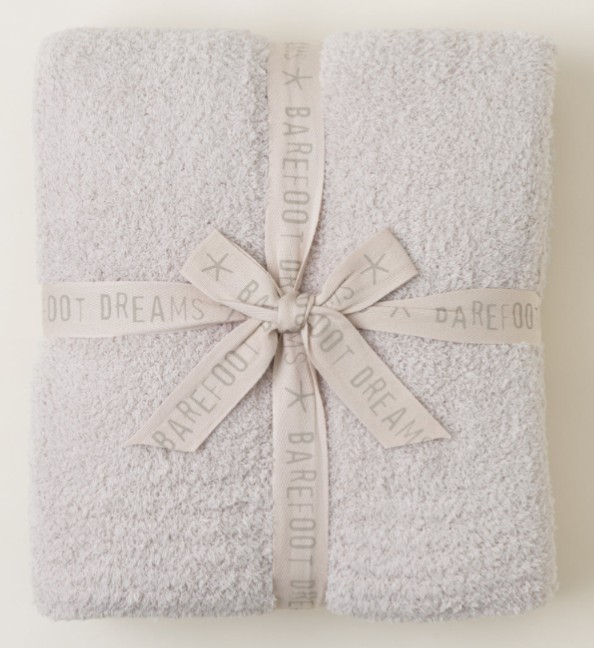 Barefoot Dreams CozyChic Throw, Stone 54" x 72" New