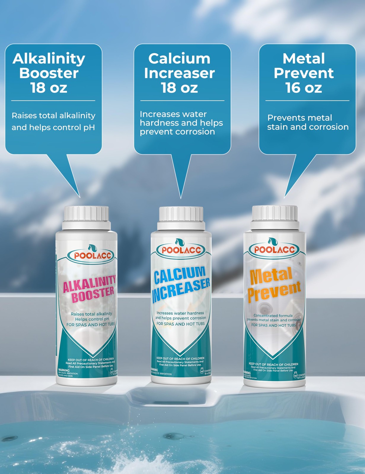 Hot Tub Starter Kit 50 Test Strips Dispenser Spa Maintenance Set Extra-Capacity