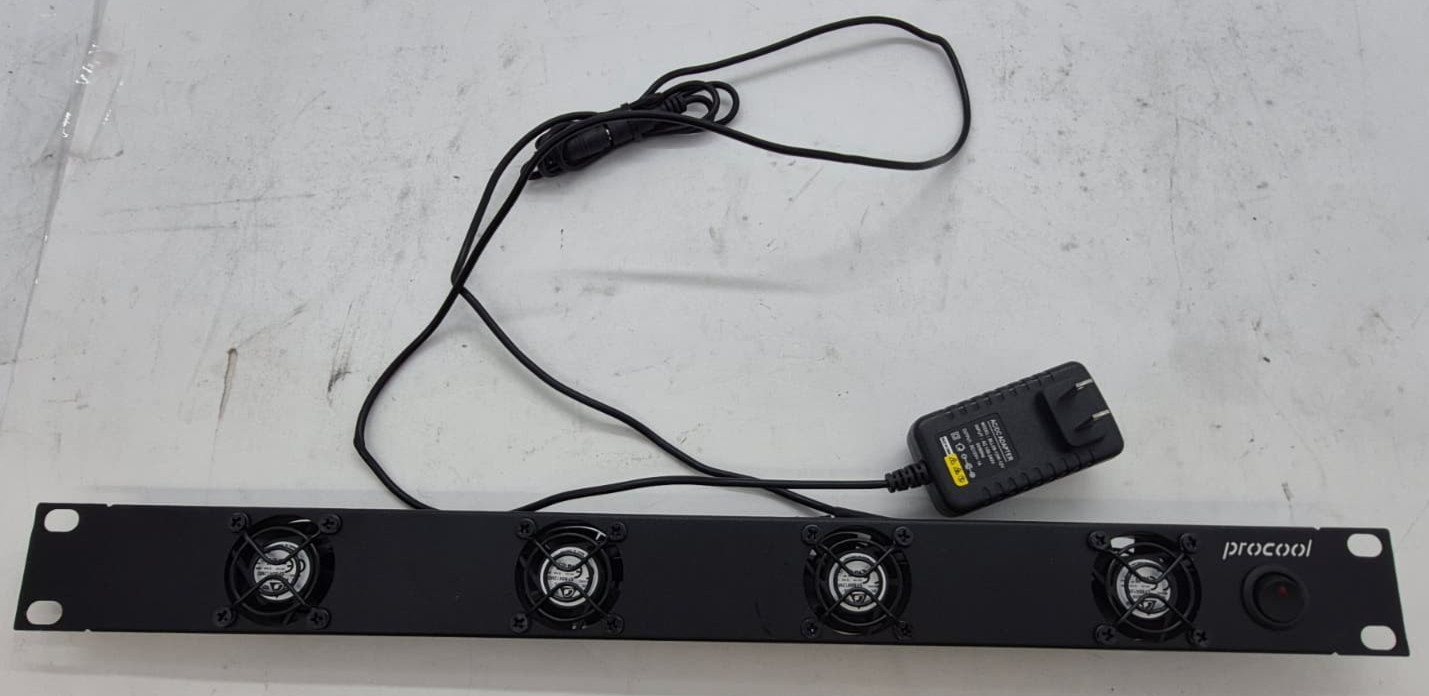 PROCOOL TV440E 1U Rack Mount Exhaust Fan W/ Power adapter