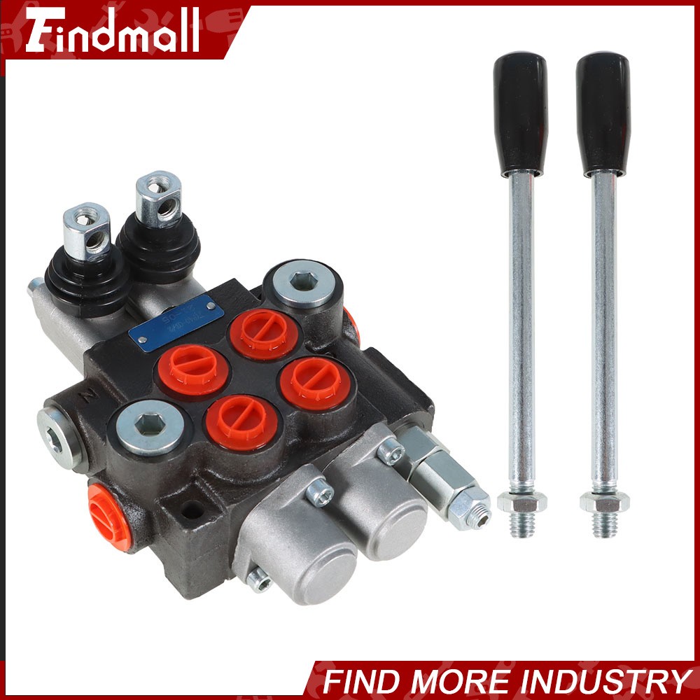 2 Spool 11 GPM Hydraulic Monoblock Double Acting Control Valve SAE Ports