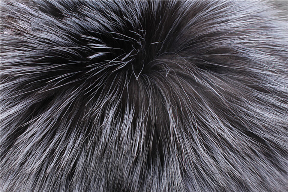100% Natural Silver Fox Skin Hides Tanned Real Fur Pelt Leather Decor 39-47 inch