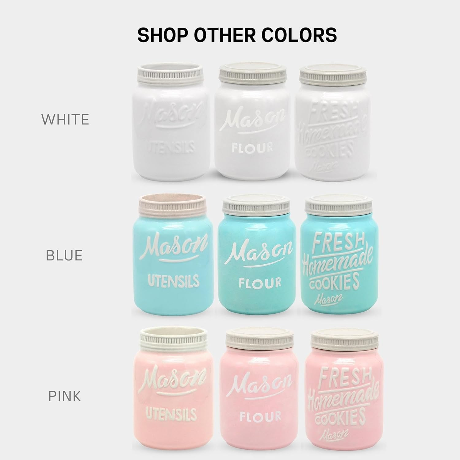 Mason Jar Flour Container - Decorative Flour Canister Mason Jars - Kitchen Food