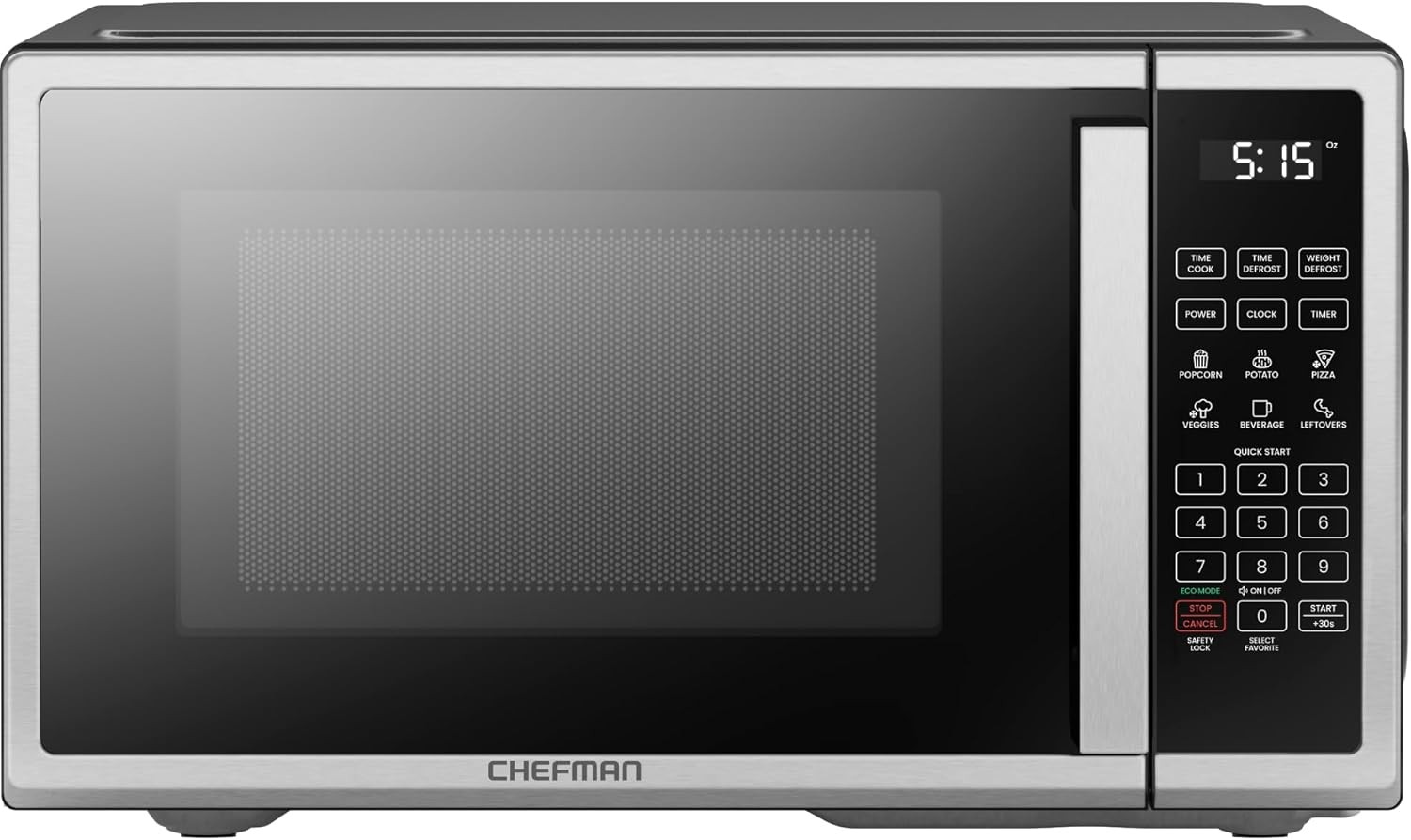 Chefman RJ55-SS-11 Countertop Microwave Oven - Stainless Steel (Open Box)