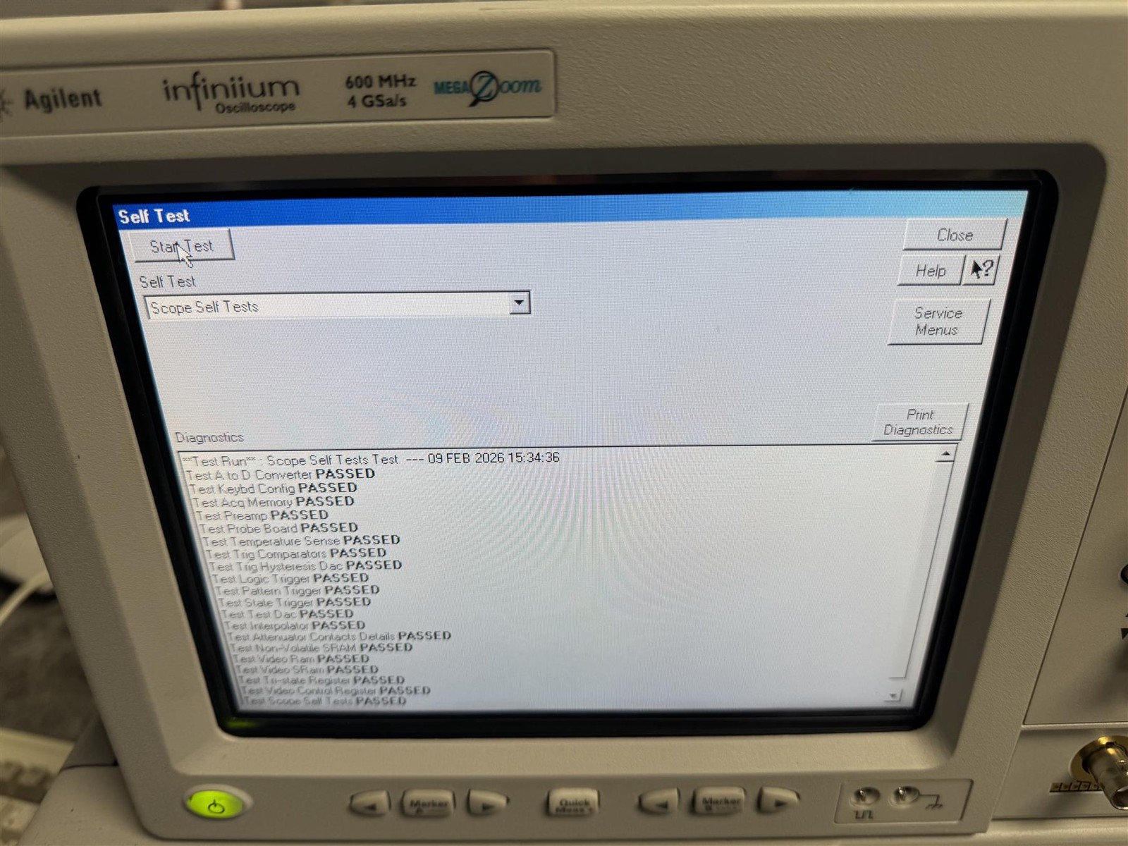 Agilent 54831M Infiniium Oscilloscope 600 MHz 4 GS/a