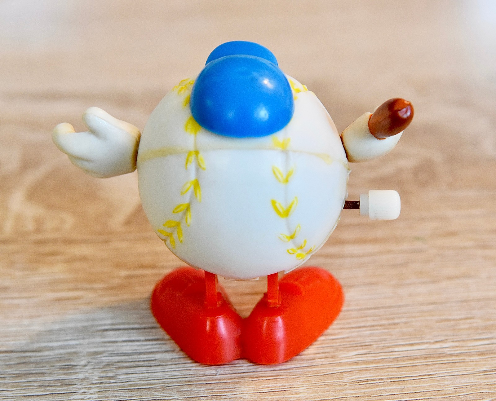 VTG GREAT~ Wind Up BASEBALL BAT Jumping Toy Figure Russ Berrie Bandai Tomy 1980