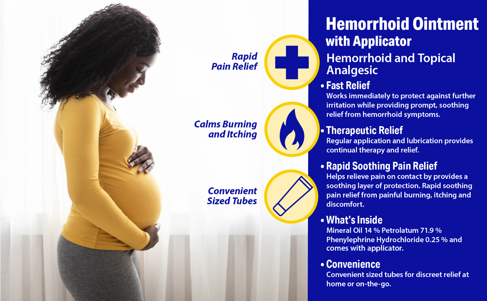 Hemorrhoidal Ointment 2 oz (Compare to PREPARATION H) - 3 pack