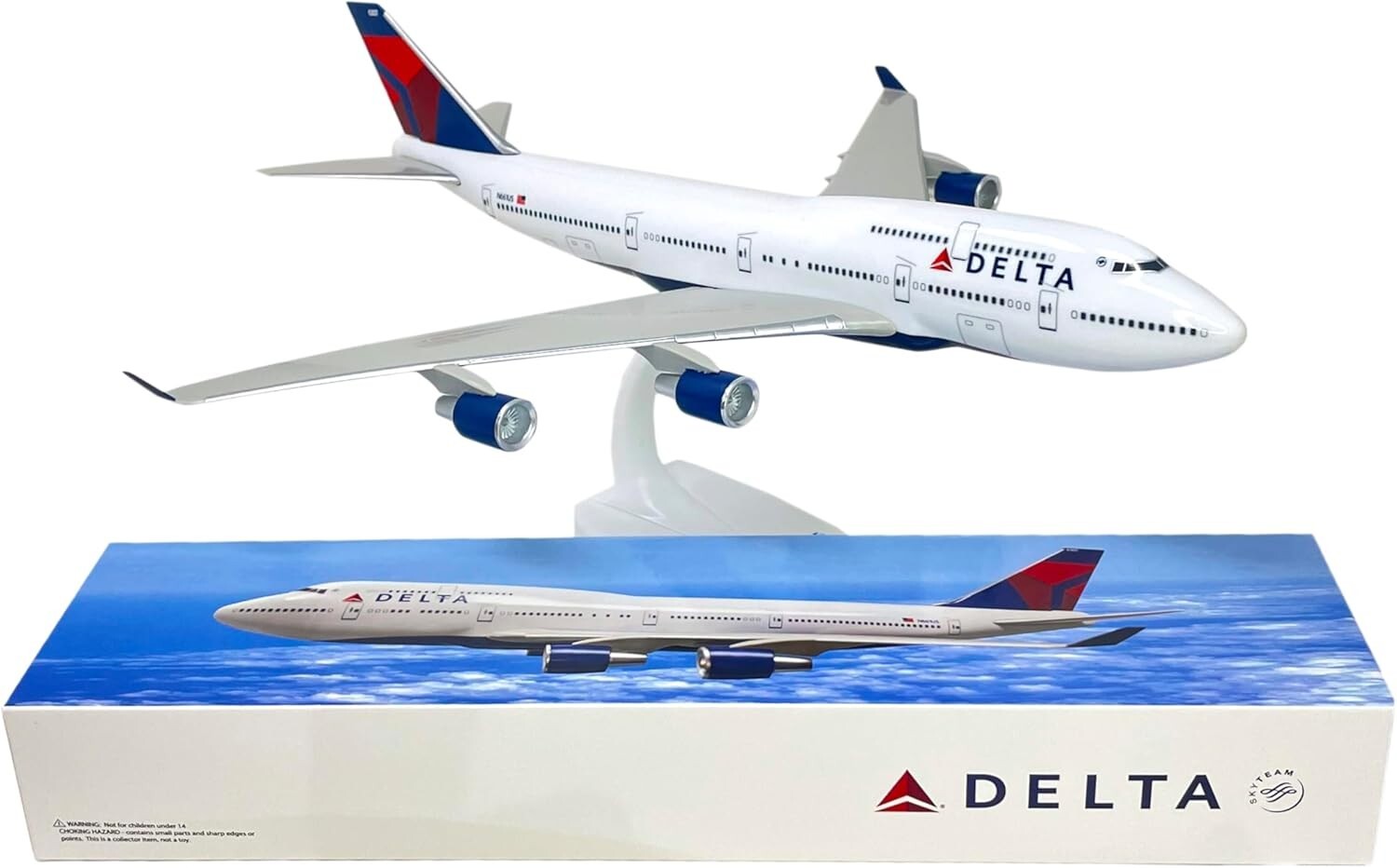 Flight Miniatures Delta Airlines Boeing 747-400 1:200 Scale Model Airplane